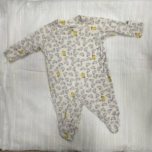Bunny Baby Footed Sleeper In Organic Pima Cotton